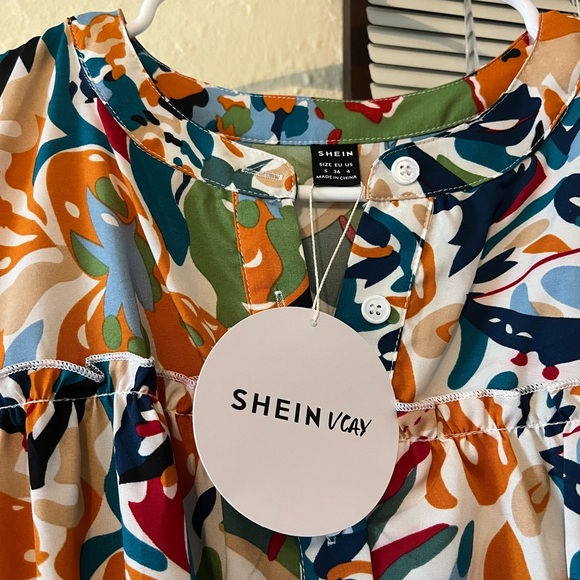 Shein Vcay Printed Maxi Dress - Picture 6 of 10